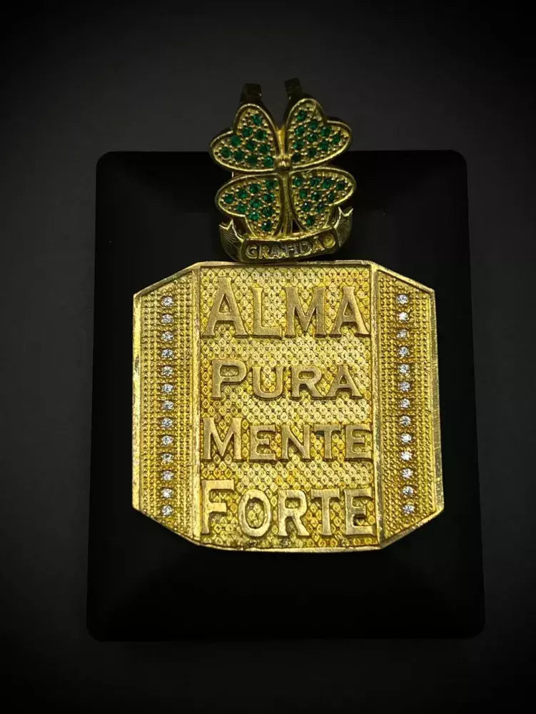 Pingente Alma Pura Mente Forte- Moeda