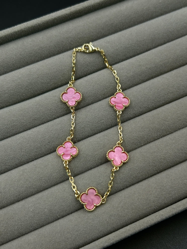 Pulseira Trevo - Rosa