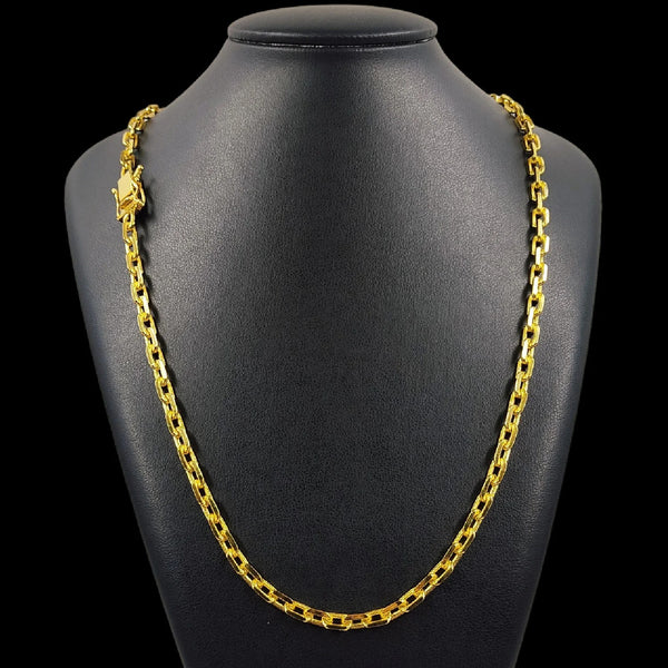 Pulseira Cadeado 6mm Moeda Antiga Banhada a Ouro 18K