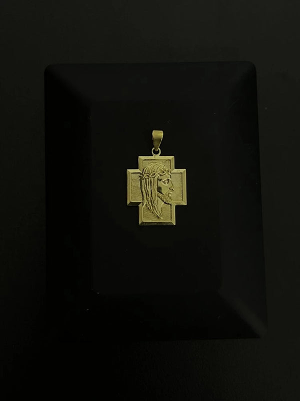 Pingente Cruz Com Face de Cristo