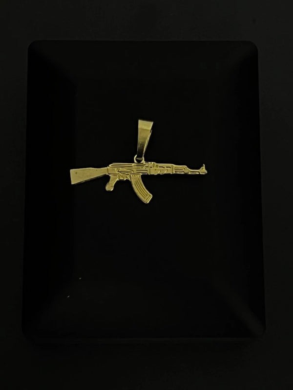 Pingente Arma Ak 47 - Moeda