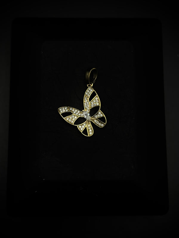 Pingente Borboleta Cravejada - Moeda
