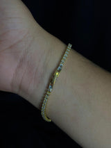 Pulseira Masculina Cravejada - Moeda