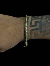 Pulseira Masculina Cravejada - Moeda