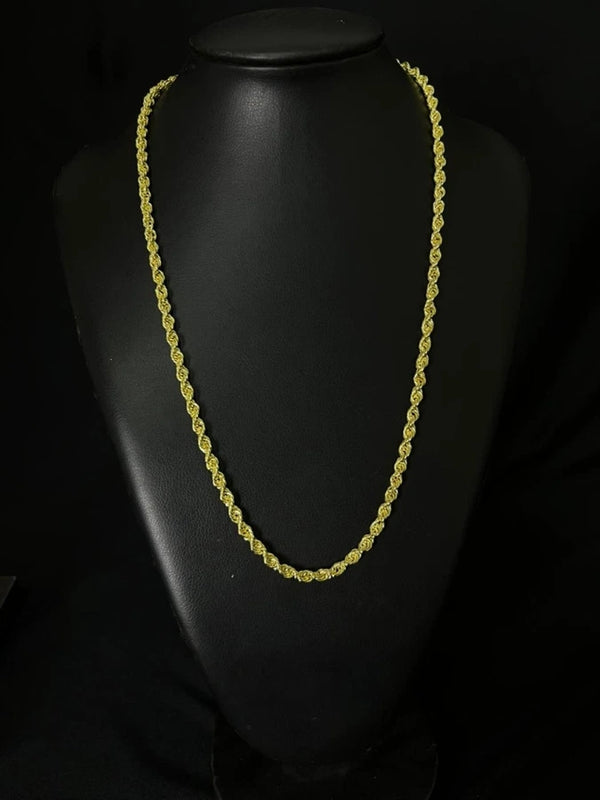 Cordão Elo Baiano 12mm banhado a ouro 18K
