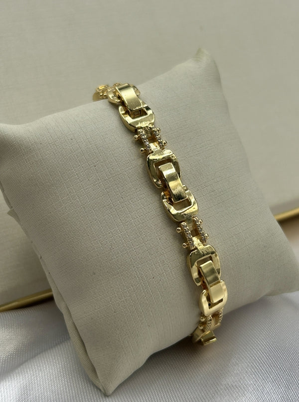 Pulseira Detalhada Cravejada