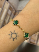 Pulseira Trevo - Verde Cristal