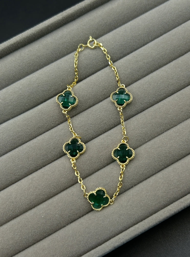 Pulseira Trevo - Verde Cristal