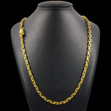 Pulseira Cadeado 6mm Moeda Antiga Banhada a Ouro 18K